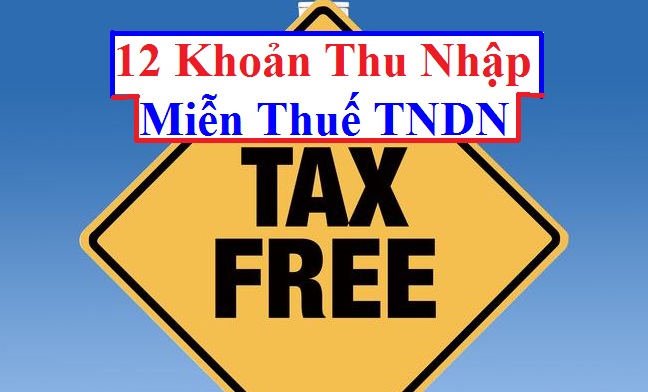 Các khoản thu nhập được miễn thuế TNDN