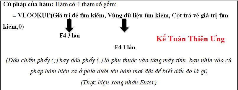 cách sử dụng hàm vlookup trong excel