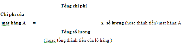 phân bổ chi phí trên excel