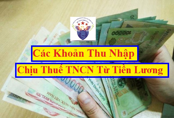 Các khoản thu nhập chịu thuế TNCN
